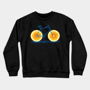 Vintage Orange Old Bike with Retro Cycle Frame Crewneck Sweatshirt